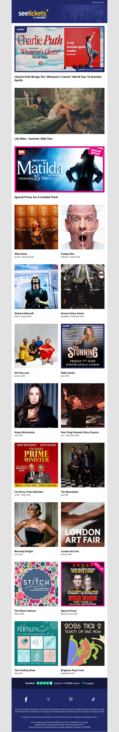 Charlie Puth, Lily Allen, Miles Kane & Loads More