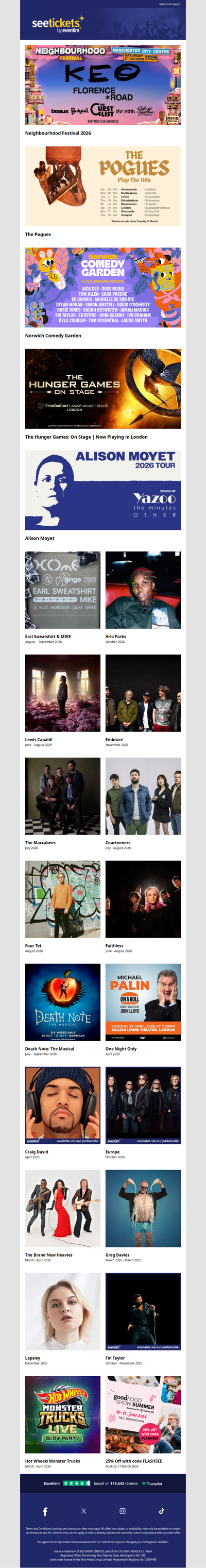 The Pogues, Norwich Comedy Garden, The Hunger Games