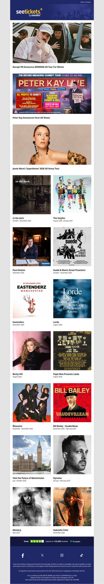 Kurupt FM, Peter Kay, Blossoms
