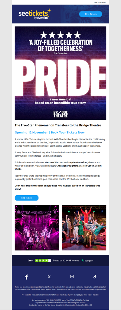 Pride transfers to London’s Bridge Theatre