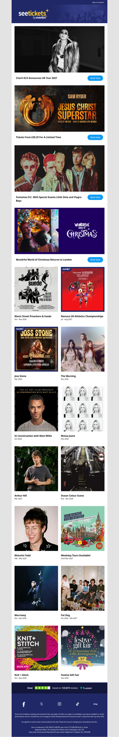 Selling Fast 🚨 Charli XCX, Morrissey, Joss Stone and more