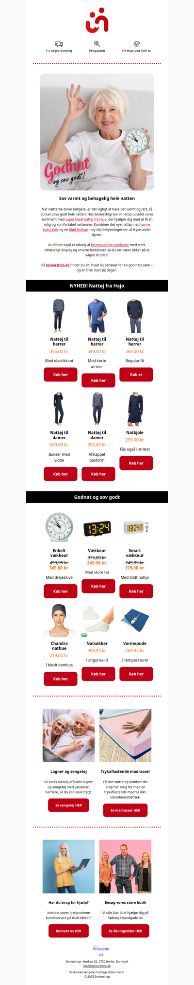 NYHED! Hold varmen i blødt nattøj fra Hajo