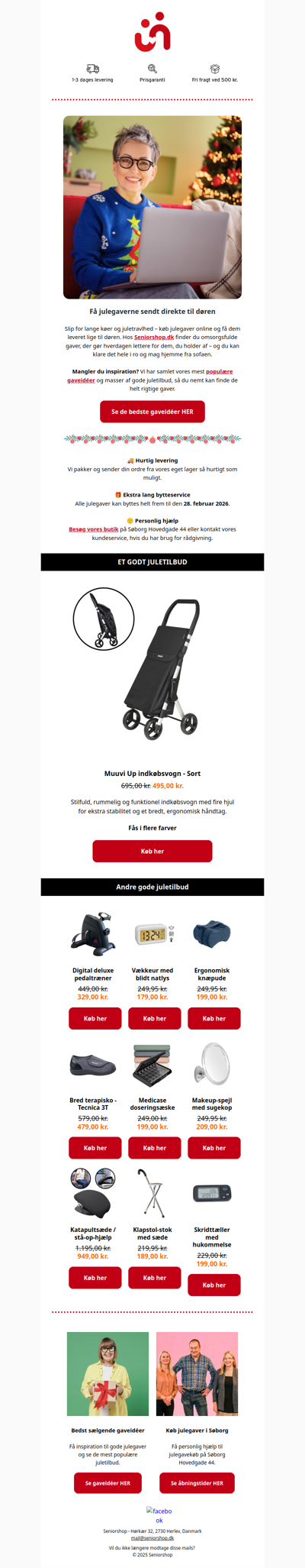 𝐉𝐔𝐋𝐄𝐓𝐈𝐋𝐁𝐔𝐃 🎁 Luksus indkøbsvogn til kun 𝟒𝟗𝟓,-