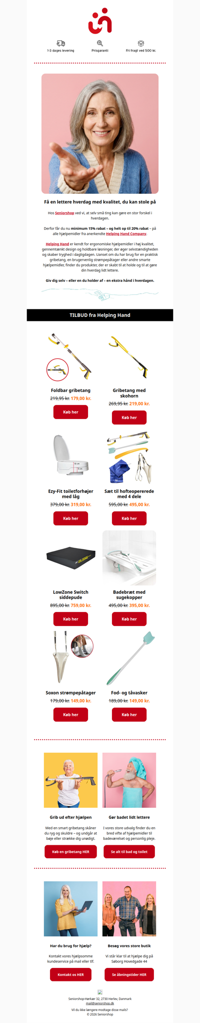 Minimum 15% rabat på Helping Hand ✋