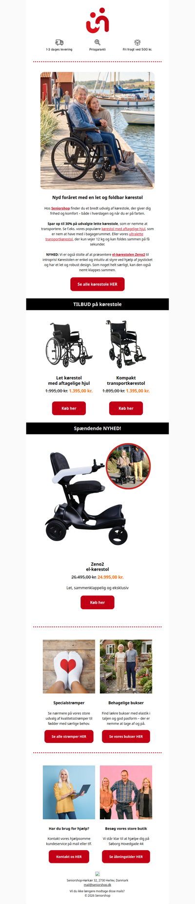 TILBUD på lette og foldbare kørestole ♿