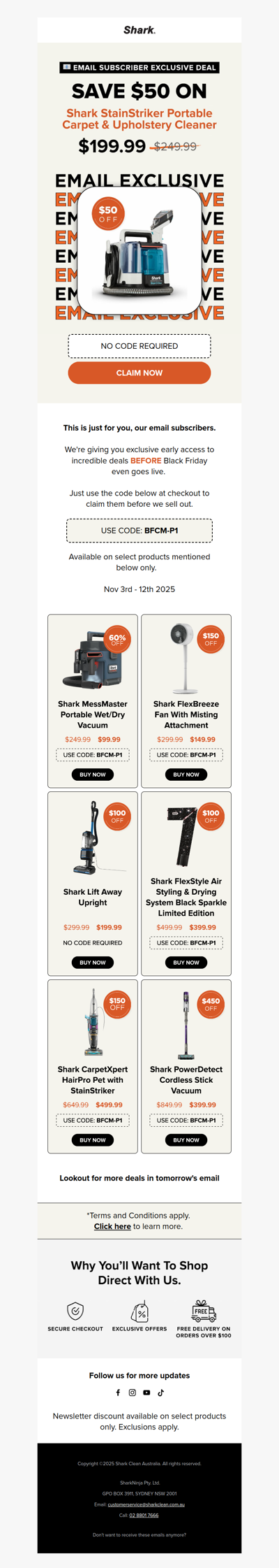 EMAIL EXCLUSIVE: StainStriker Portable Cleaner at $50 off