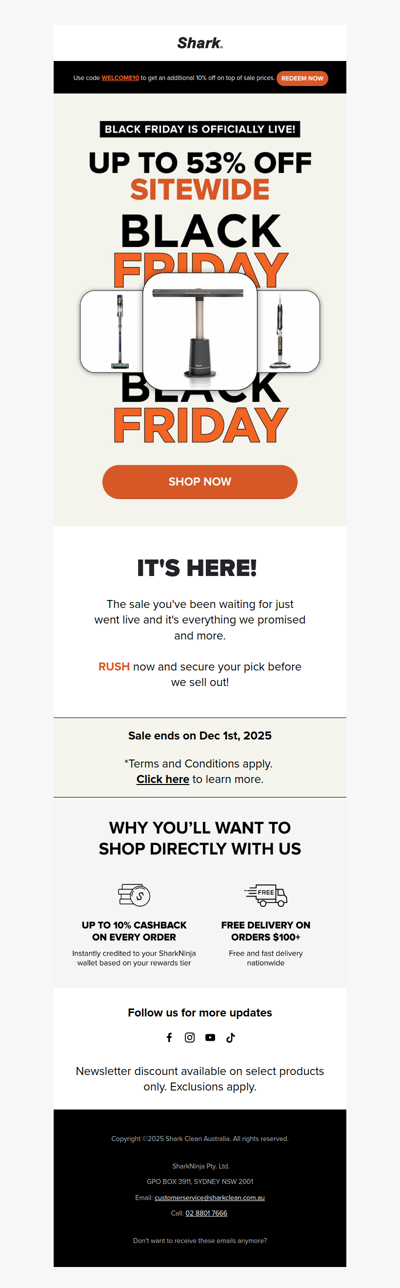 Black Friday is officially LIVE! 🔥