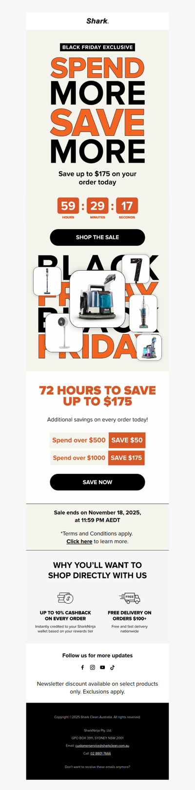 Save an extra $175 on top of our Black Friday sale