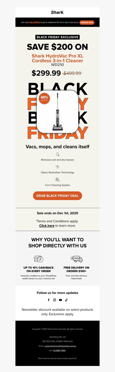 Our best-selling 3-in-1 cleaner now at 40% off 😱