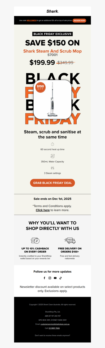 Steam clean your way with 43% off