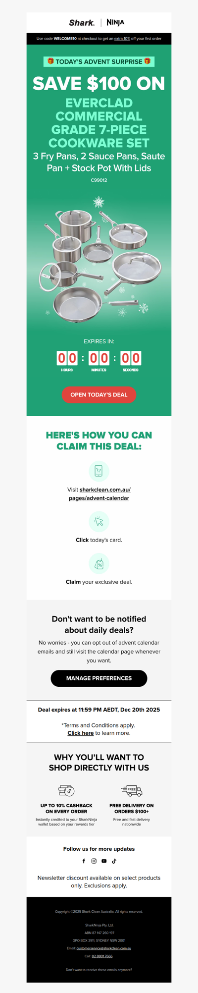 Professional tri-ply cookware set for $100 off 🍳