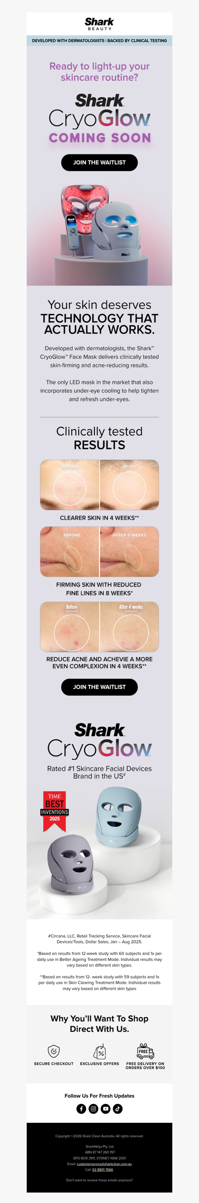 Shark CryoGlow is on it's way...