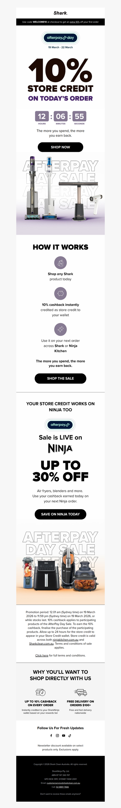 🚨 Today only: Earn 10% back on every order