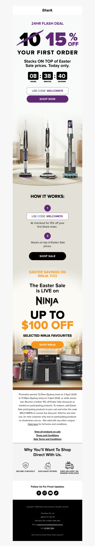 Enjoy an extra 15% off today 🐣