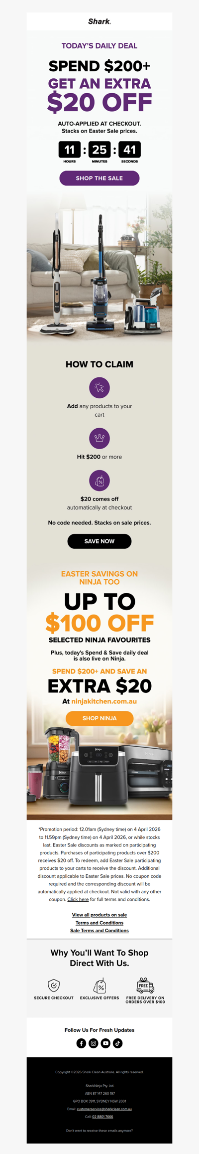 Save an extra $20 off today 🛒