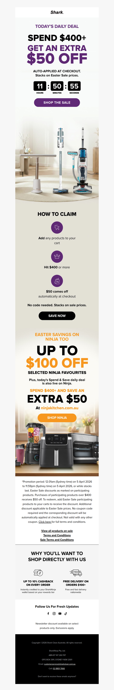 Save an extra $50 off today