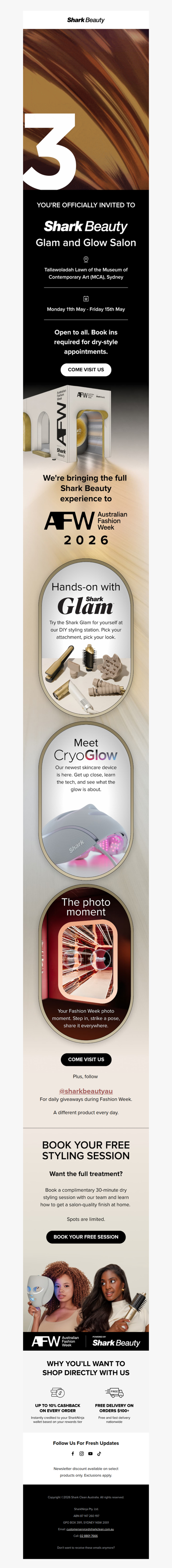 You're invited to the Shark Beauty Glam and Glow Salon ✨