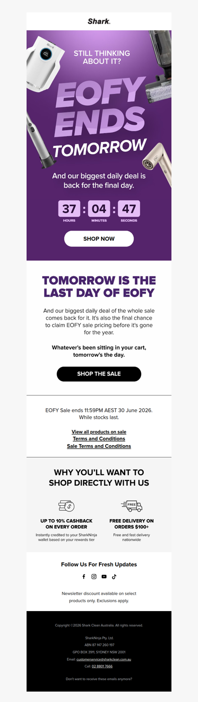 EOFY ends tomorrow, biggest deal's back ⏰