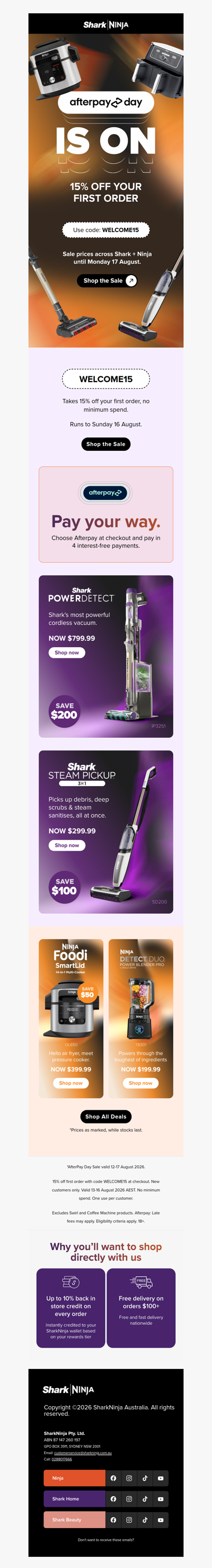 Afterpay Day is on. Up to $300 off