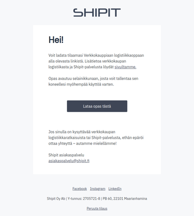 Shipit.fi verkkokauppiaan logistiikkaopas