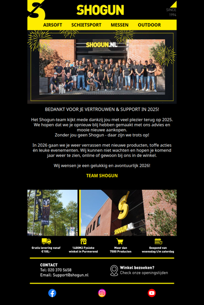 🎆 Shogun wenst je een avontuurlijk 2026!