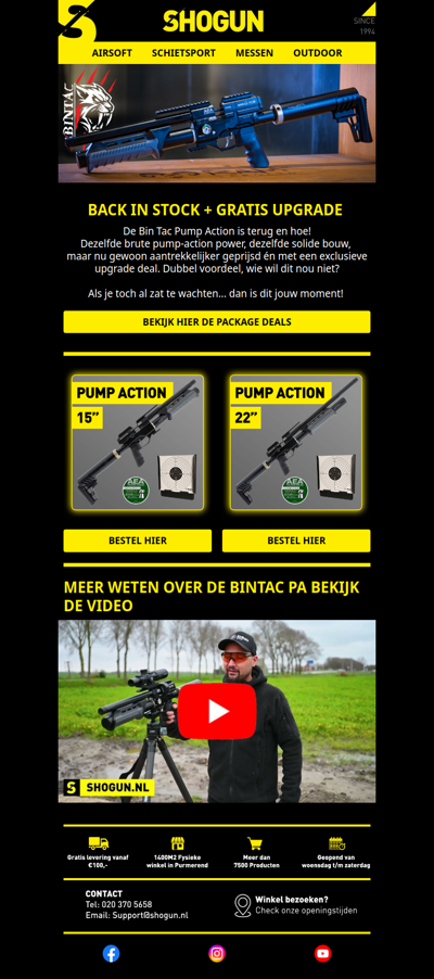 BinTac Pump Action is back 🔥 Profiteer nú van de upgrade-actie!