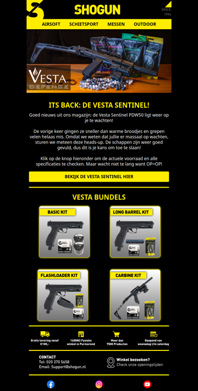 RESTOCK: De Vesta Sentinel is terug!