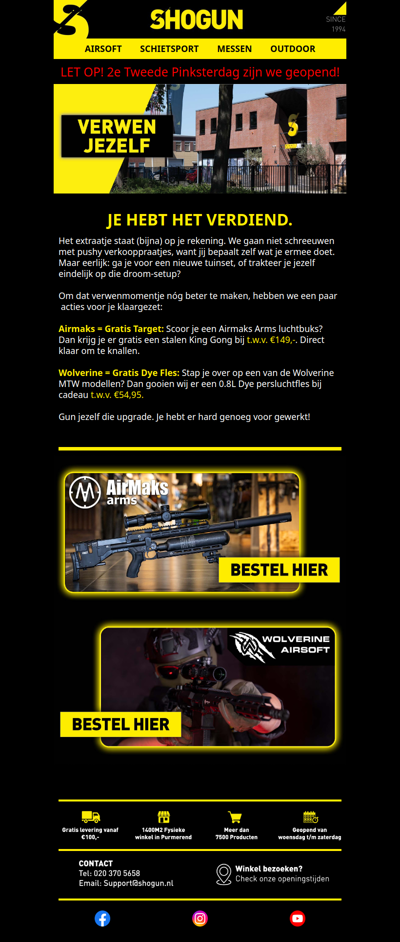 Je hebt er hard genoeg voor gewerkt. Tijd voor een cadeautje. 🎁