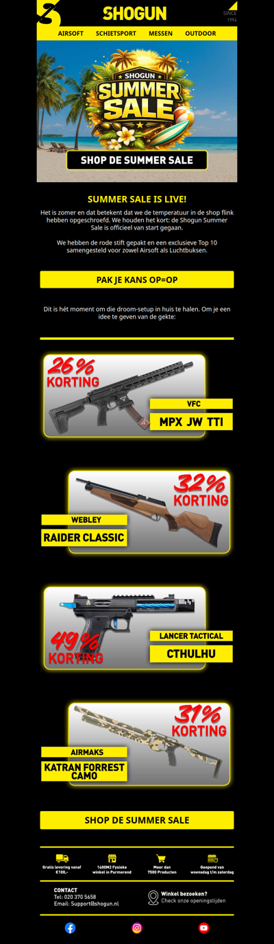 De Shogun Summer Sale is begonnen🔅