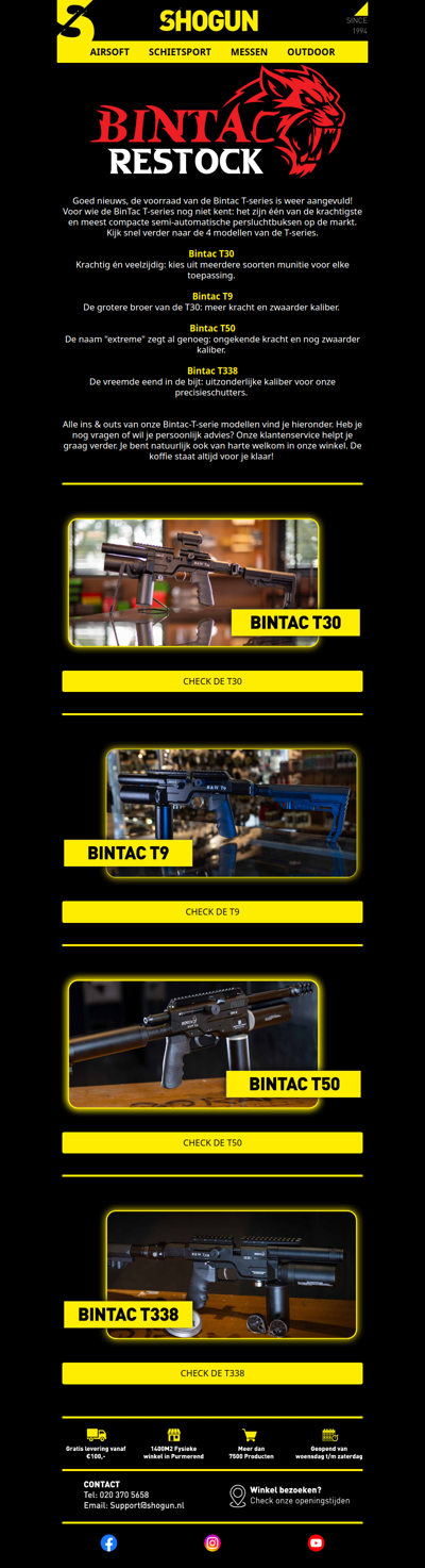 BinTac restock: T30, T9, T338 en T50 weer op voorraad 💥