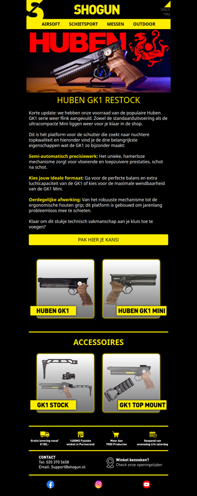 Huben GK1 en GK1 Mini weer op voorraad 🤠