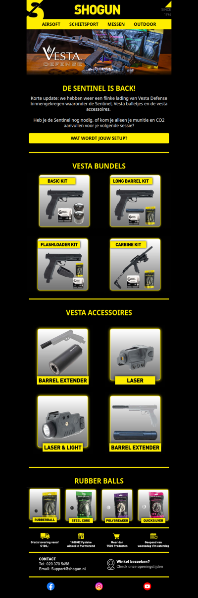 Bouw jouw ultieme Vesta Sentinel setup.