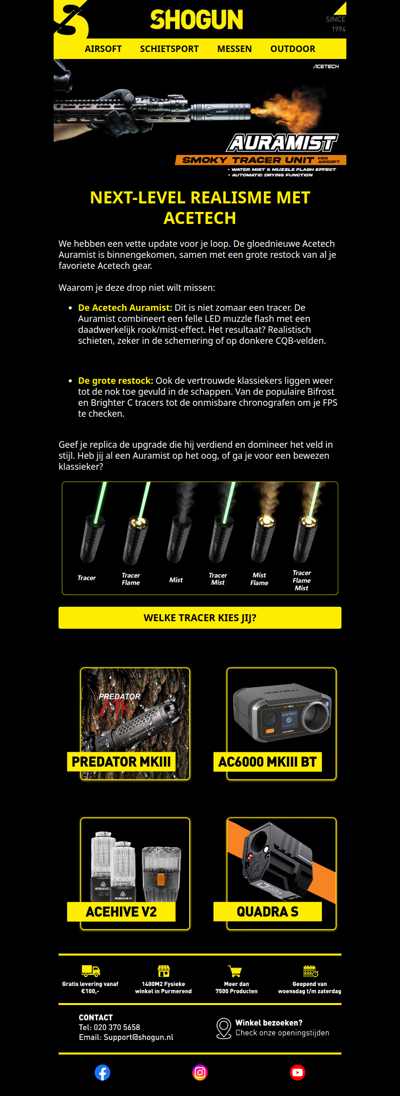 Rook, flash & tracers: De nieuwe Acetech Auramist! 💨
