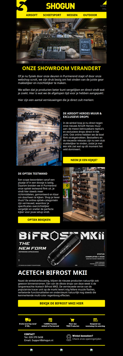 Nieuwe testmuren, winkel-updates en de Bifrost MKII 🛠️