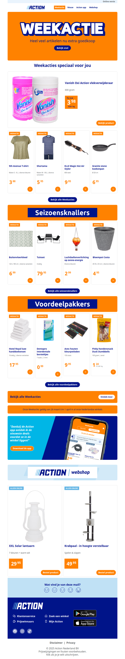 Onze Weekactie vanaf woensdag 26 maart