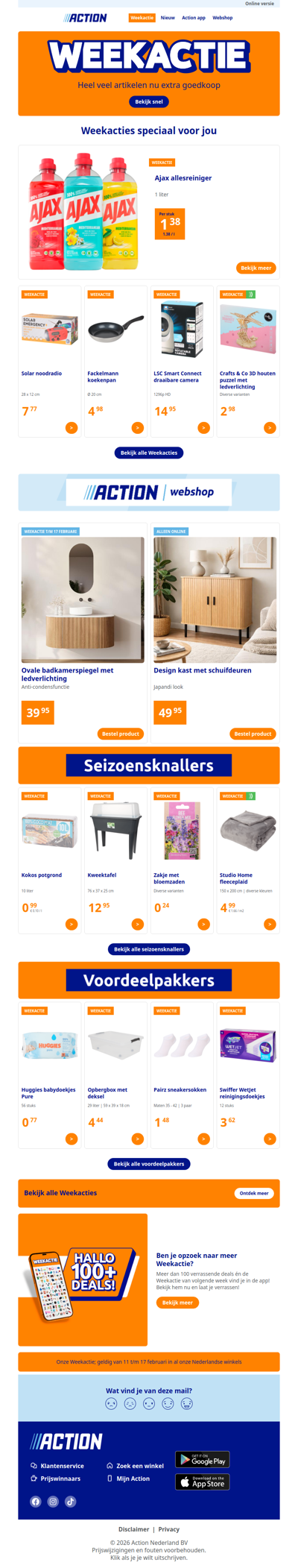 Onze Weekactie vanaf woensdag 11 februari