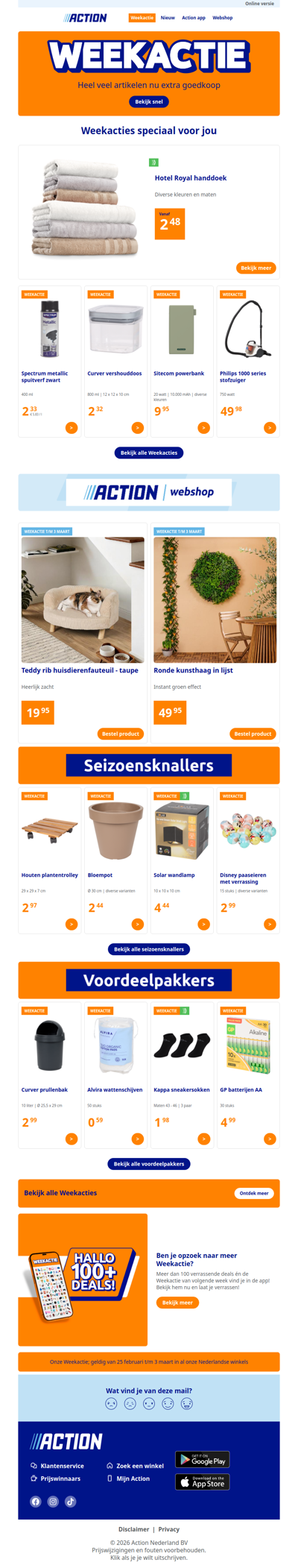 Onze Weekactie vanaf woensdag 25 februari