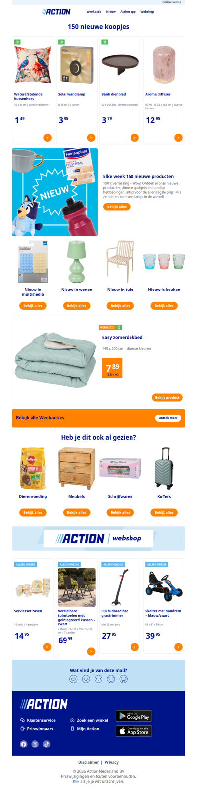 Elke week 150 nieuwe producten