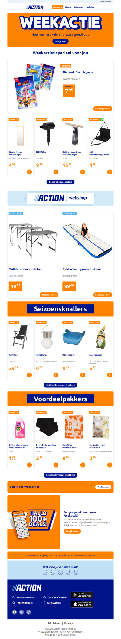 Onze Weekactie vanaf woensdag 1 april