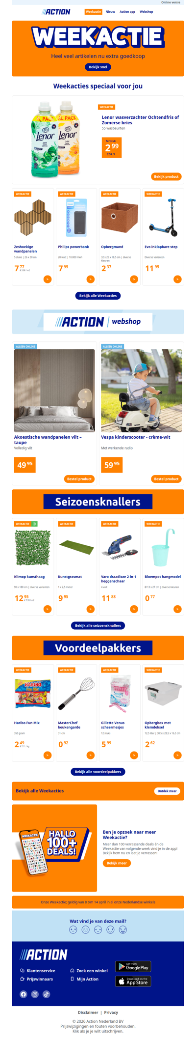 Onze Weekactie vanaf woensdag 8 april