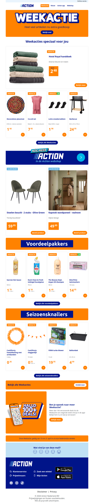 Onze Weekactie vanaf woensdag 15 april