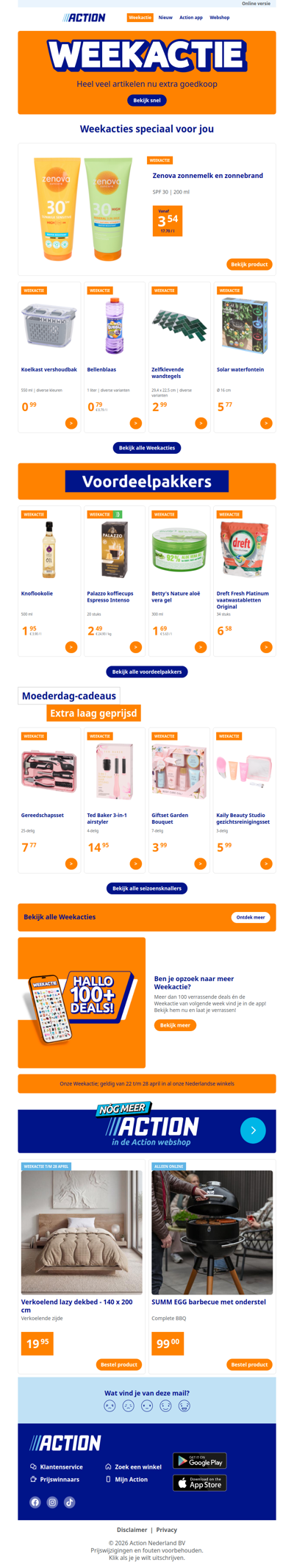Onze Weekactie vanaf woensdag 22 april
