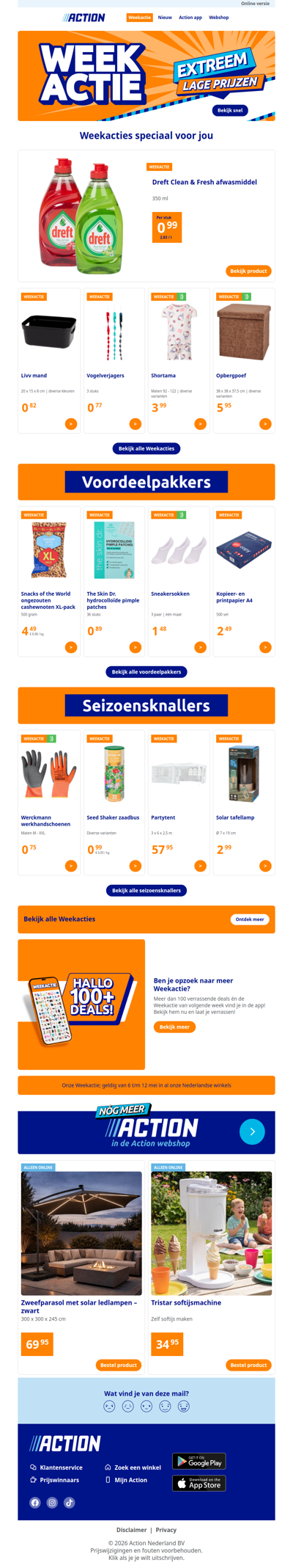 Onze Weekactie vanaf woensdag 6 mei