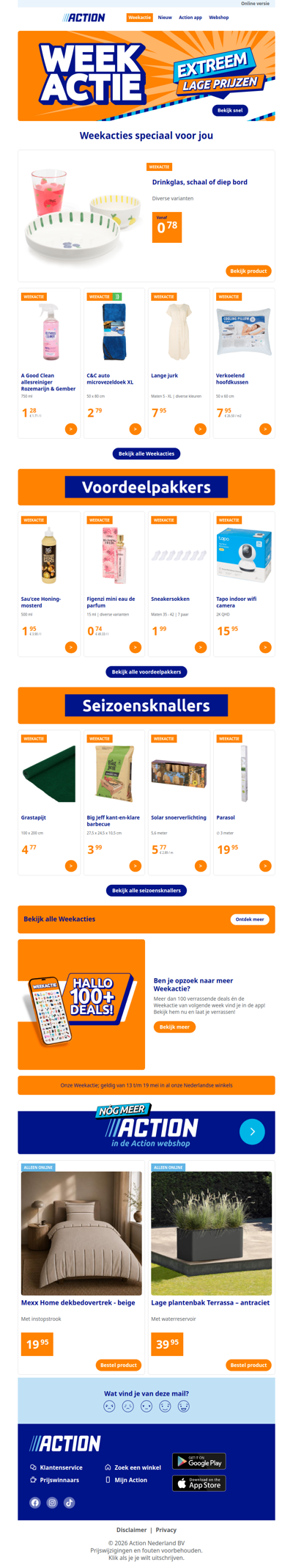 Onze Weekactie vanaf woensdag 13 mei