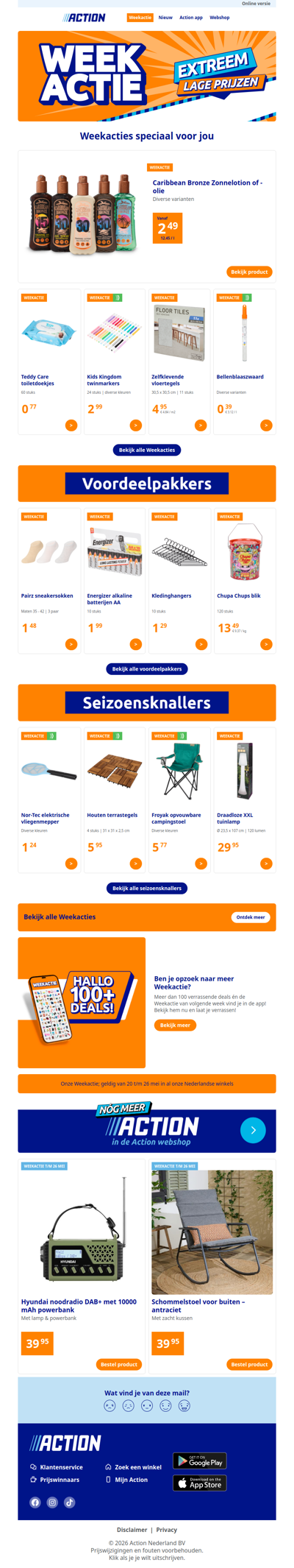 Onze Weekactie vanaf woensdag 20 mei