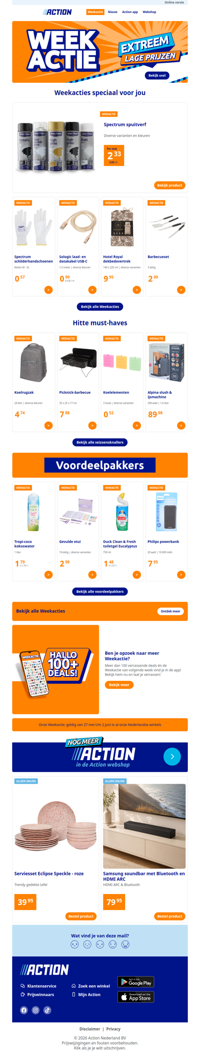Onze Weekactie vanaf woensdag 27 mei
