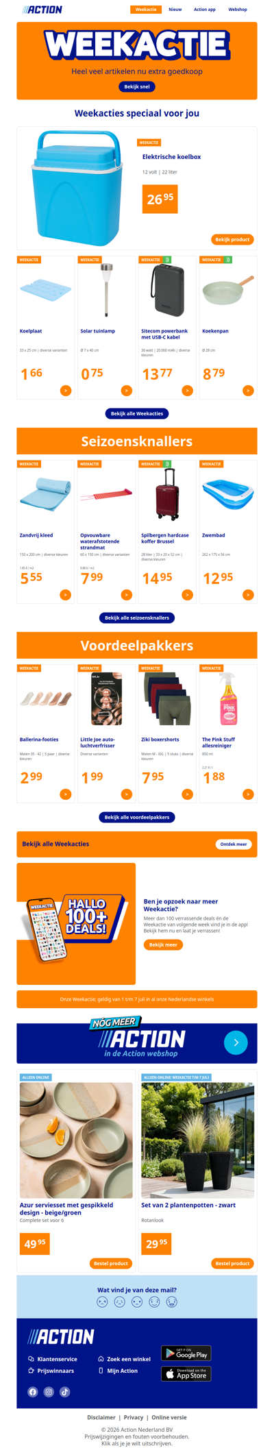 Onze Weekactie vanaf woensdag 1 juli