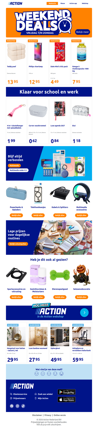 Nieuwe Weekend Deals: alléén dit weekend extra laaggeprijsd