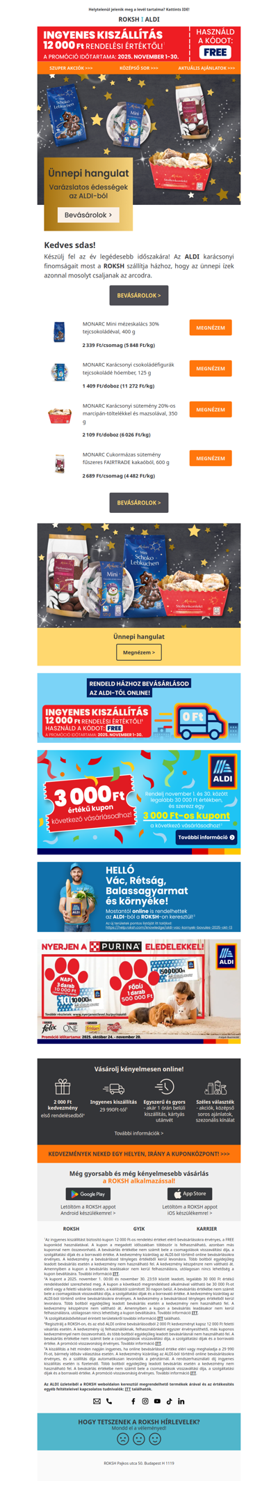 🍫 Ünnepi édességvarázs az ALDI-ból! ✨🍬 Mézeskalács, csokik és ünnepi finomságok az ALDI-tól – a ROKSH házhoz hozza az ünnepi hangulatot! 🚚✨