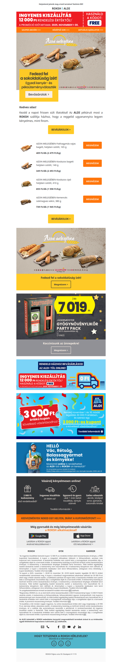 🥐 Friss ALDI pékáru! 🍞🥖 Ropogós bagettek, illatos cipók és finom péksütik – a ROKSH házhoz hozza! 🚚✨